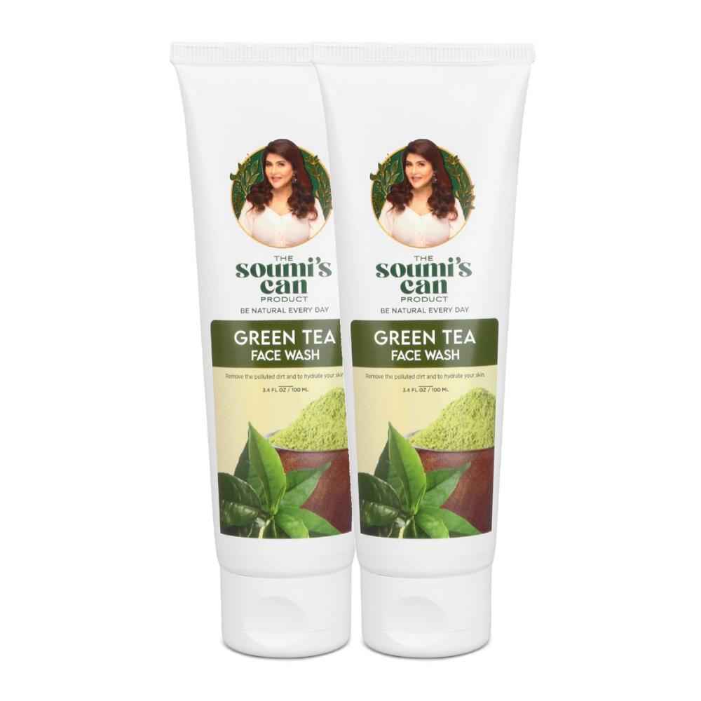 Buy The Soumi'S Can Product Green Tea Face Wash (100 ml) (Pack Of 2) - Purplle