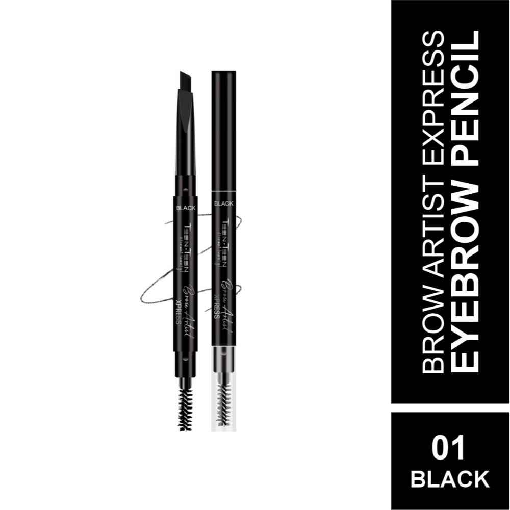 Buy Teen Teen Cosmetics Brow Artist xpress with Smudger Eyebrow Pencil, Deep Black, 0.35 gm - Purplle
