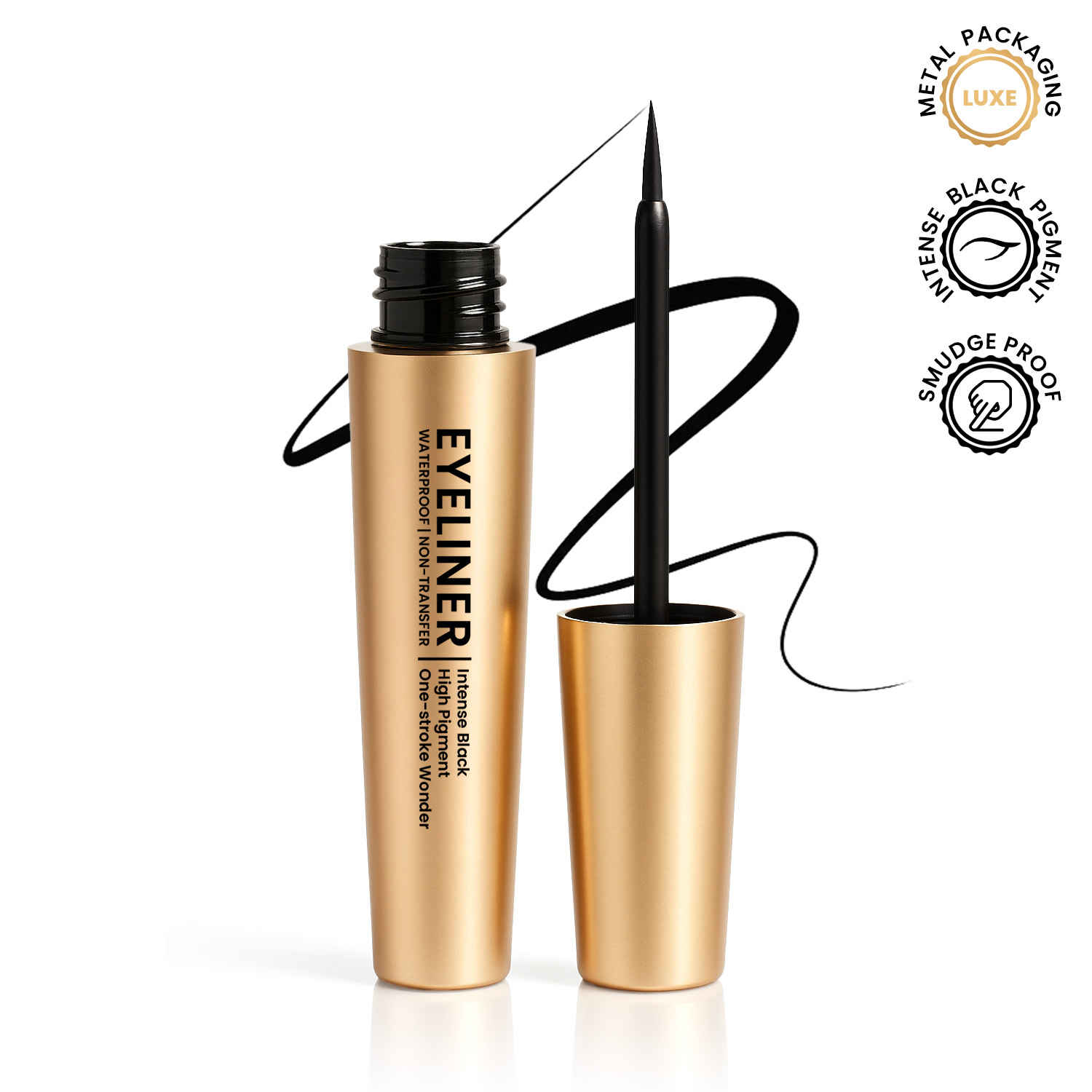 Buy Teen Teen Cosmetics Platinum Infinite Black Eyeliner, Waterproof, Non Transfer, Long Lasting, High Pigment, one Stroke Wonder, Black, 6 gm - Purplle