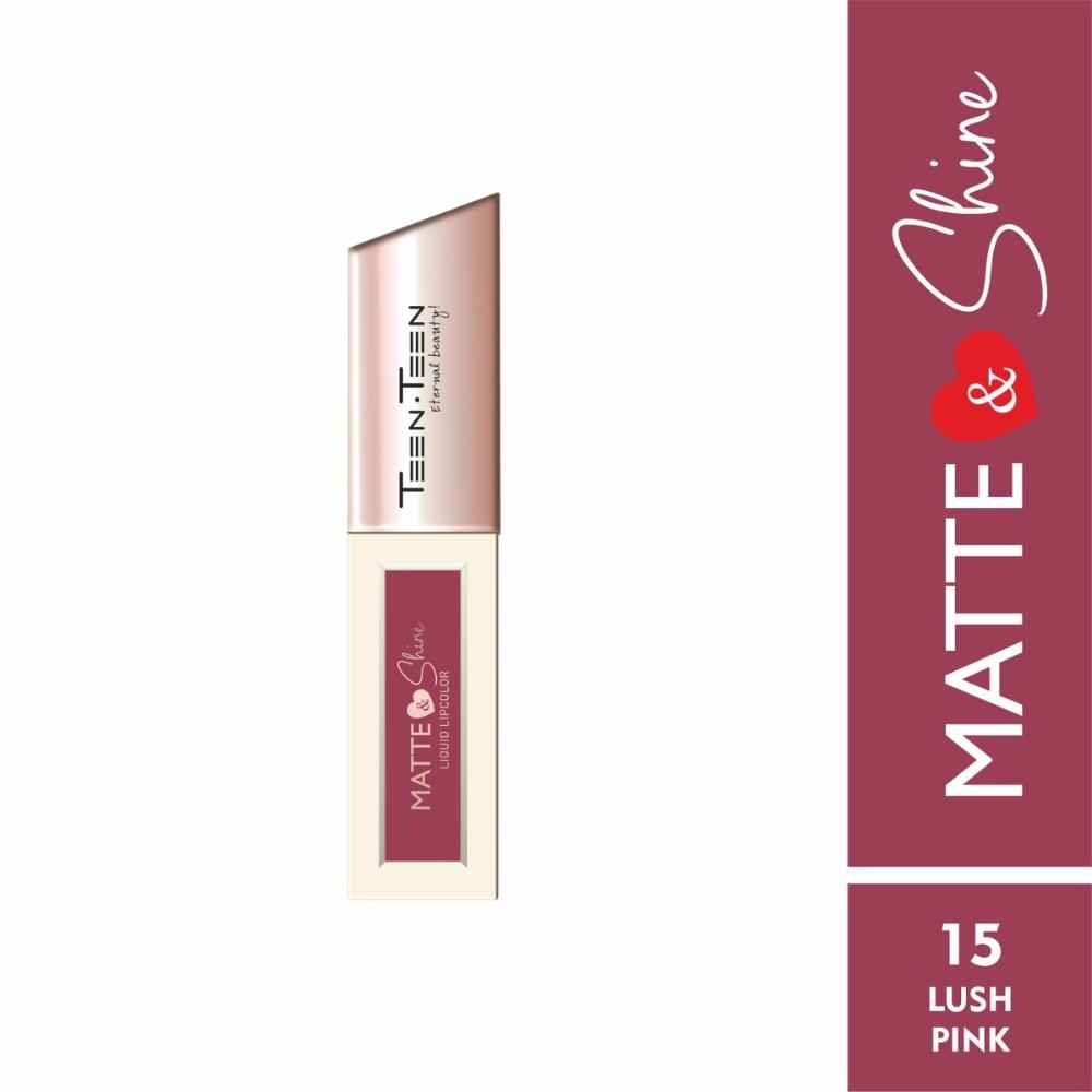 Buy Teen Teen Cosmetics Matte & Shine Liquid Lipcolor Lipstick, Waterproof, Soft Swipe, Longer Stay, Curelty Free, Lush Pink , 4 ml - Purplle