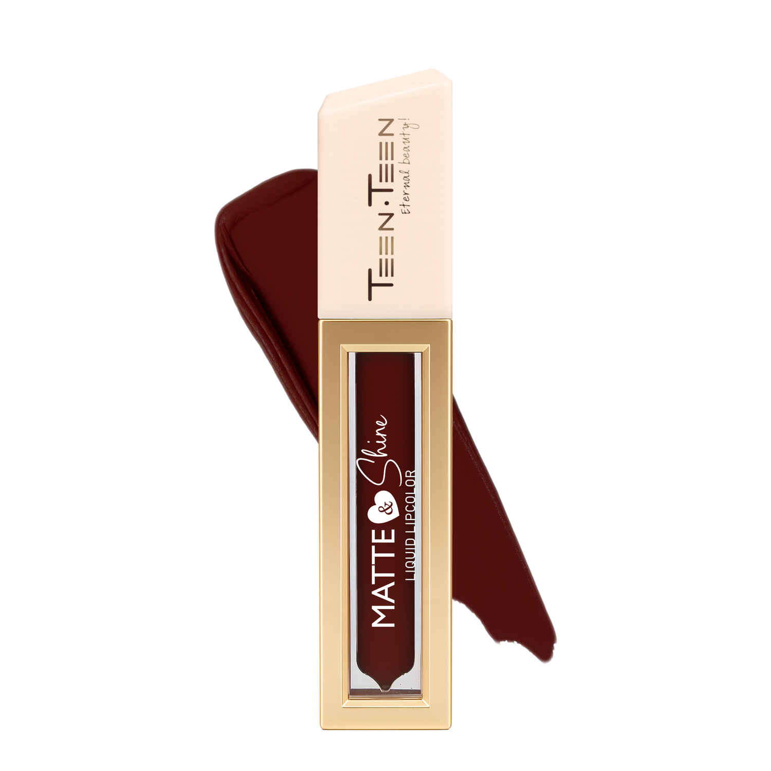 Buy Teen Teen Cosmetics Matte & Shine Liquid Lipcolor Lipstick, Waterproof, Soft Swipe, Longer Stay, Curelty Free, Maroon , 4 ml - Purplle
