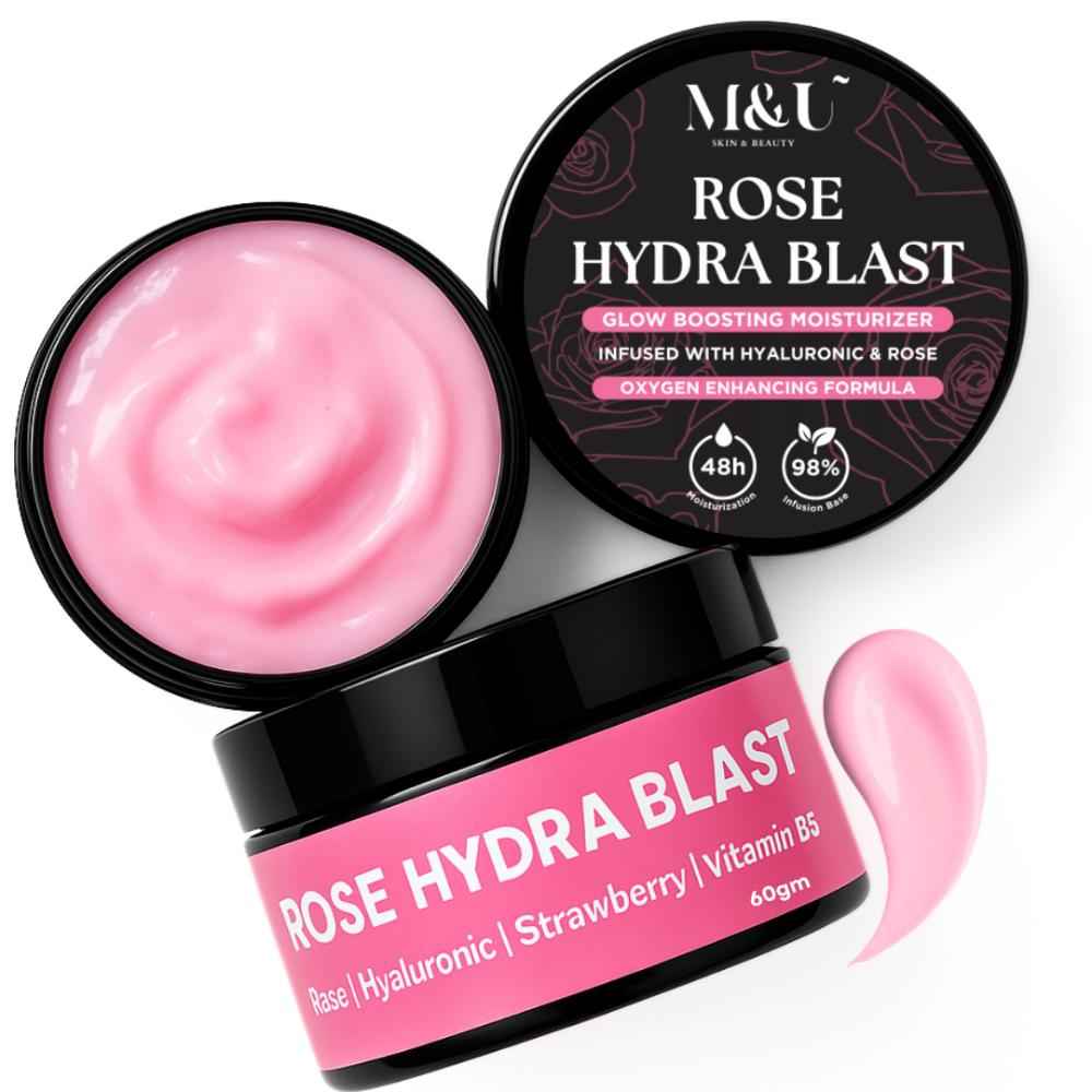 Buy M&U Rose Hydra Blast Moisturizer for glowing and Hydrated skin 60 gm - Purplle