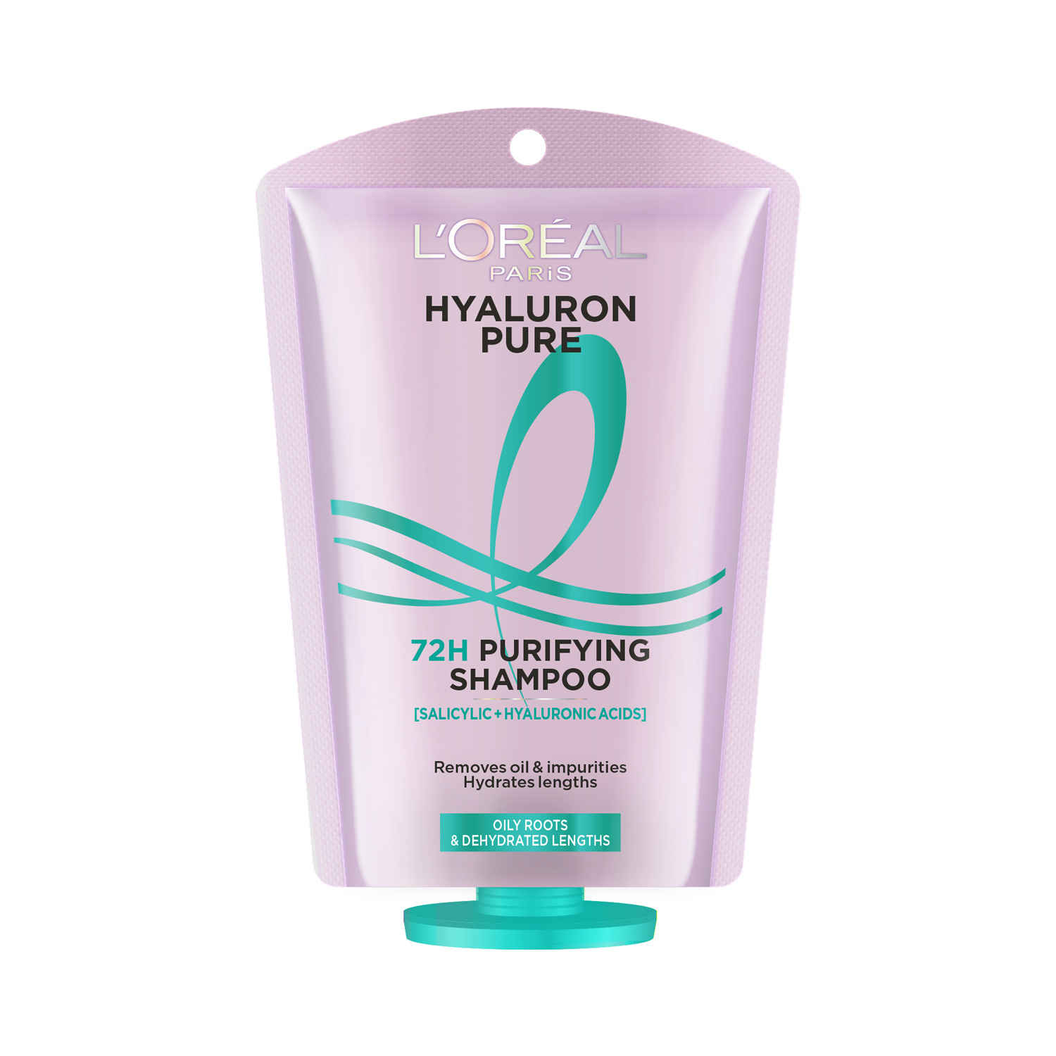 Buy L'Oreal Paris Hyaluron Pure 72H Purifying Shampoo, For oily scalp & dry hair | Transparent formula with salicylic & hyaluronic acid | 25 ml - Purplle