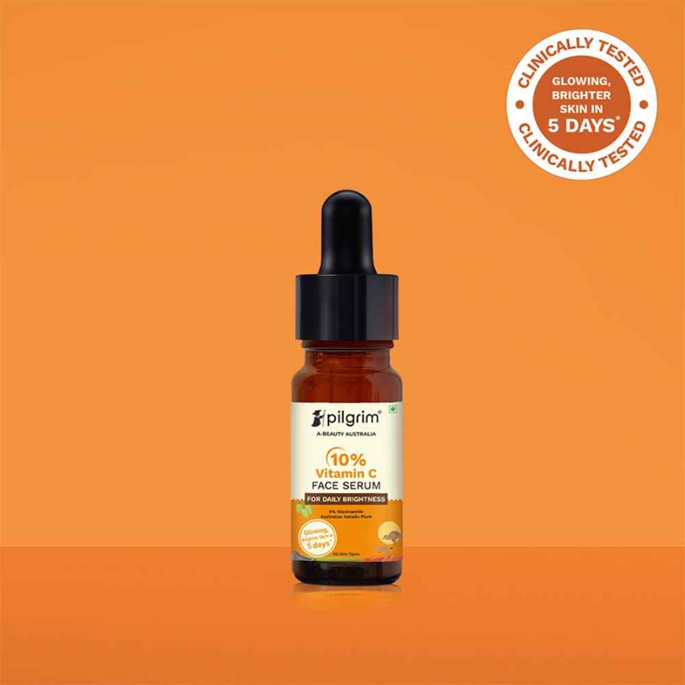 Buy Pilgrim 10% Vitamin C Face Serum For Daily Brightness (10 Ml) - Purplle