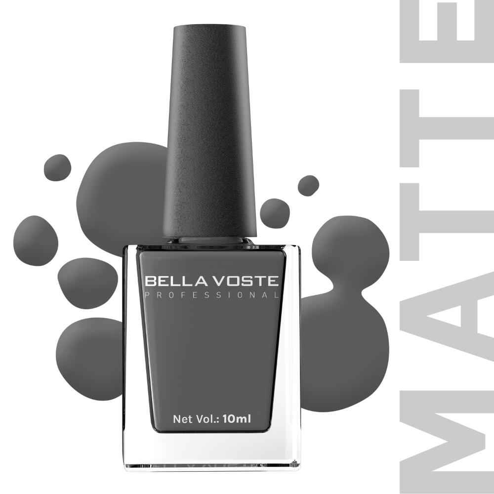 Buy Bella Voste MATTE Nail Polish| Quick Drying Formula| Cruelty Free| Paraben Free & No Harmful Chemicals| Vegan | Lasts for 7 Days & more|Chip Resistant | DEEP MATT Formula with Smooth & Easy Application | Shade no-M01 - 10 ml - Purplle