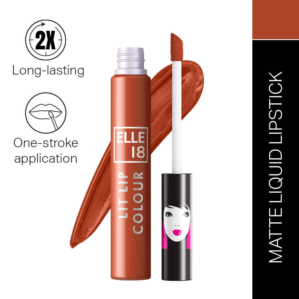 Buy Elle18 Liquid Lip Color, Tawny Wood, 5.6 ml - Purplle