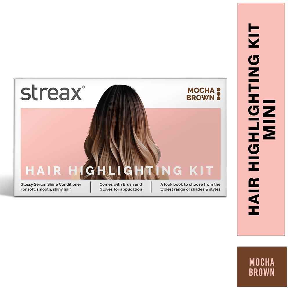 Buy Streax Mini Hair Colour Highlight Kit, MOCHA BROWN, DIY Application, 45 gm - Purplle