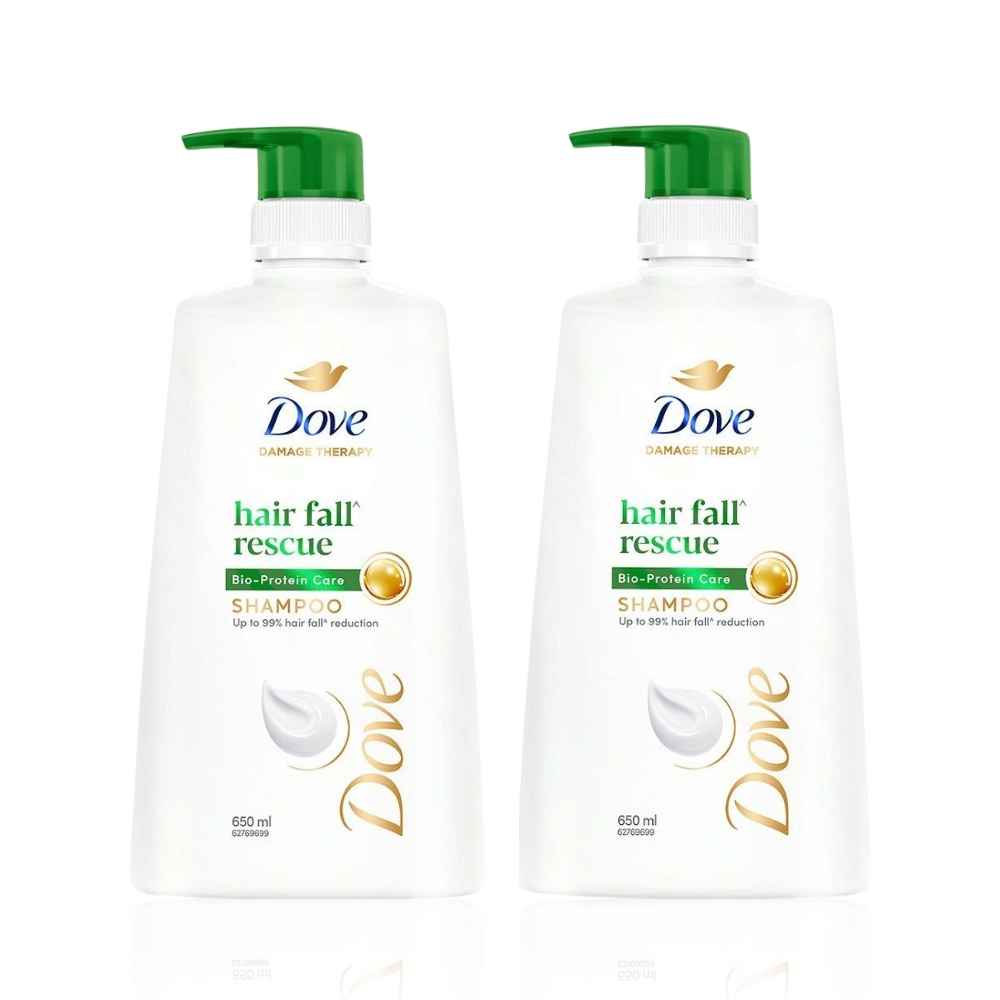 Buy Dove Hair Fall Rescue Duo (Shampoo 650 ml x 2) - Purplle