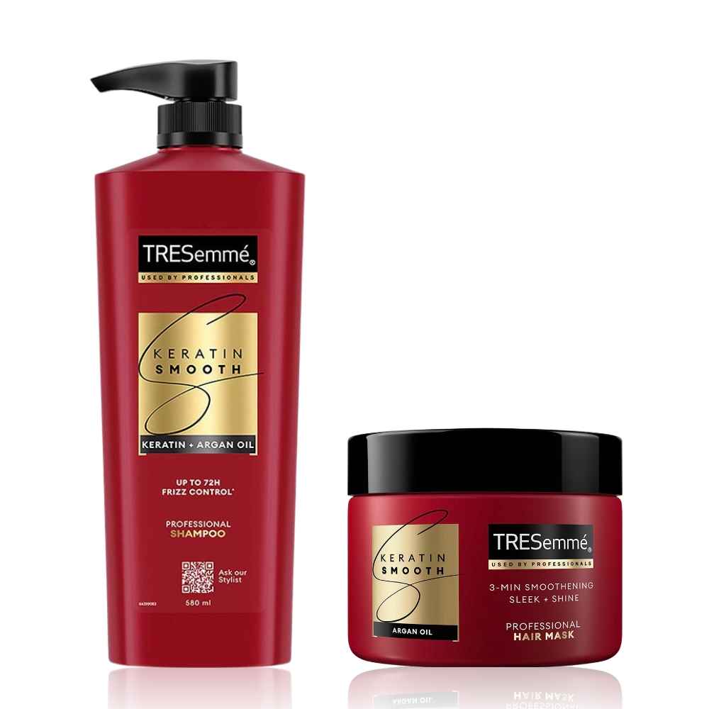 Buy TRESemme Keratin Smooth Duo (Shampoo 580 ml + Keratin Mask 300 ml) - Purplle