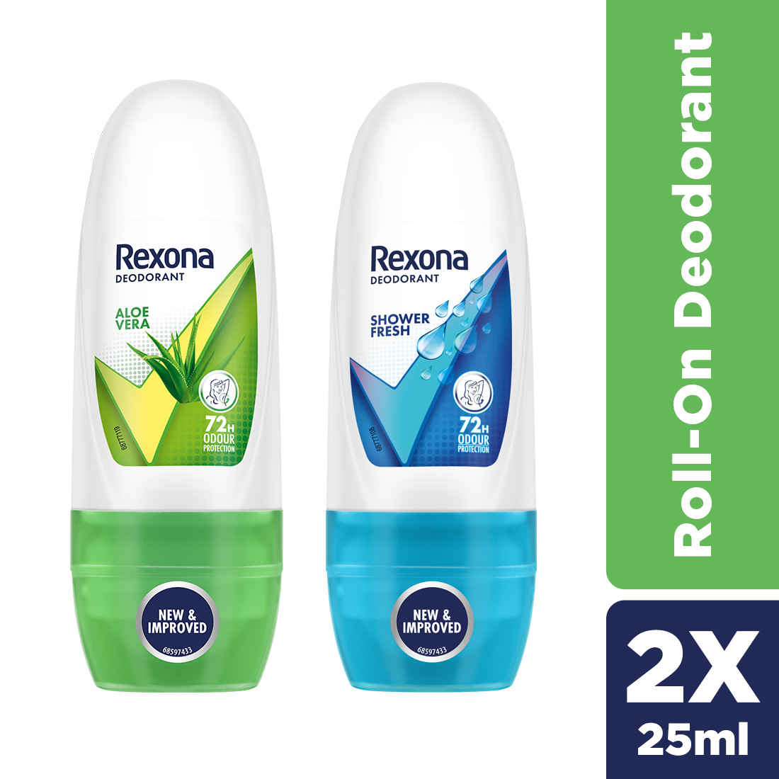 Buy Rexona Women Roll On Shower Fresh 25 ml & Rexona Women Roll On Aloe Vera 25 ml - Purplle