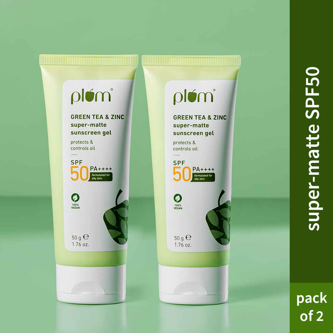 Buy Plum Green Tea Sunscreen duo - 50 gms X 2 - Purplle