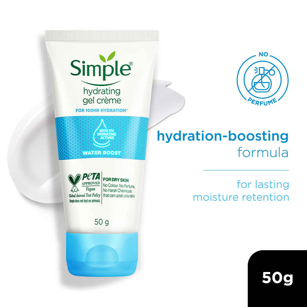 Buy Simple Water Boost Hydrating Gel Creme| 100HR Hydration | For Dry Skin Type| No Perfume| No Harsh Chemicals| Tested on Sensitive Skin, 50 gm - Purplle