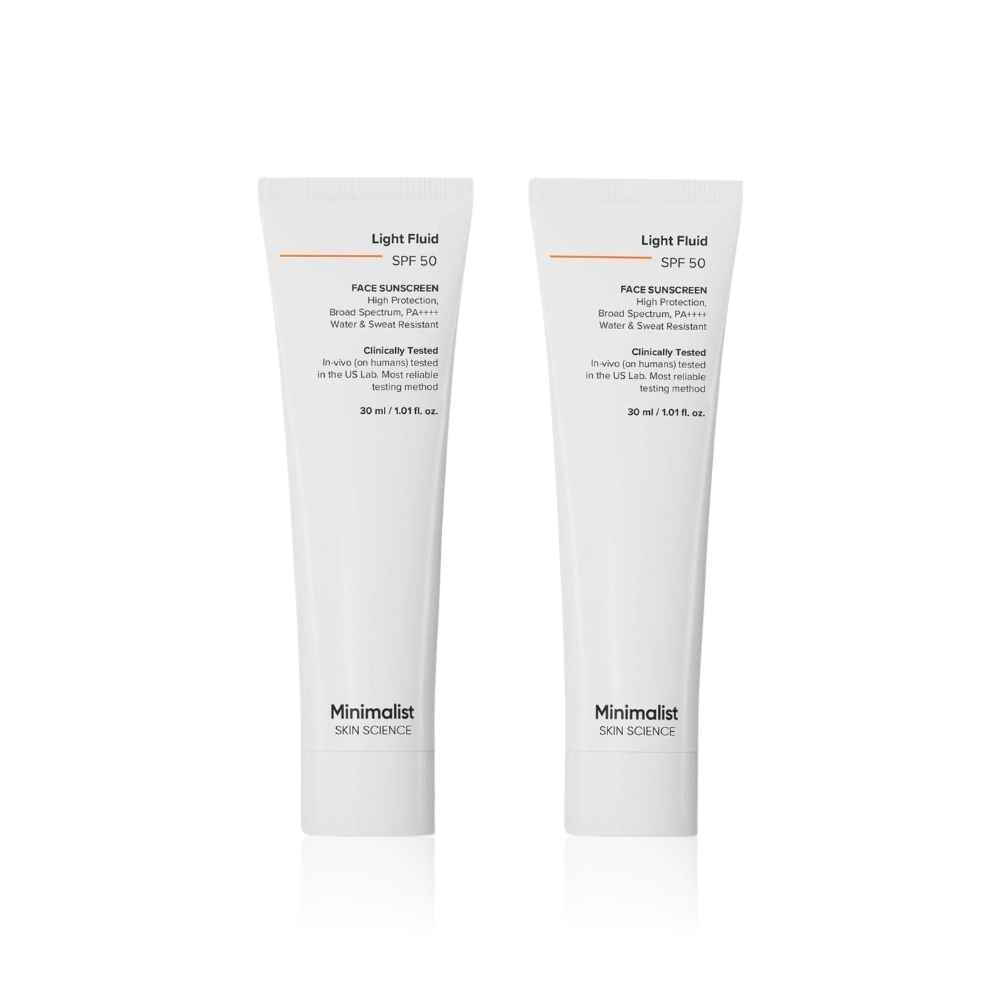 Buy Minimalist Light Fluid SPF 50 Face Sunscreen 30 ml X 2 (Pack of 2) - Purplle