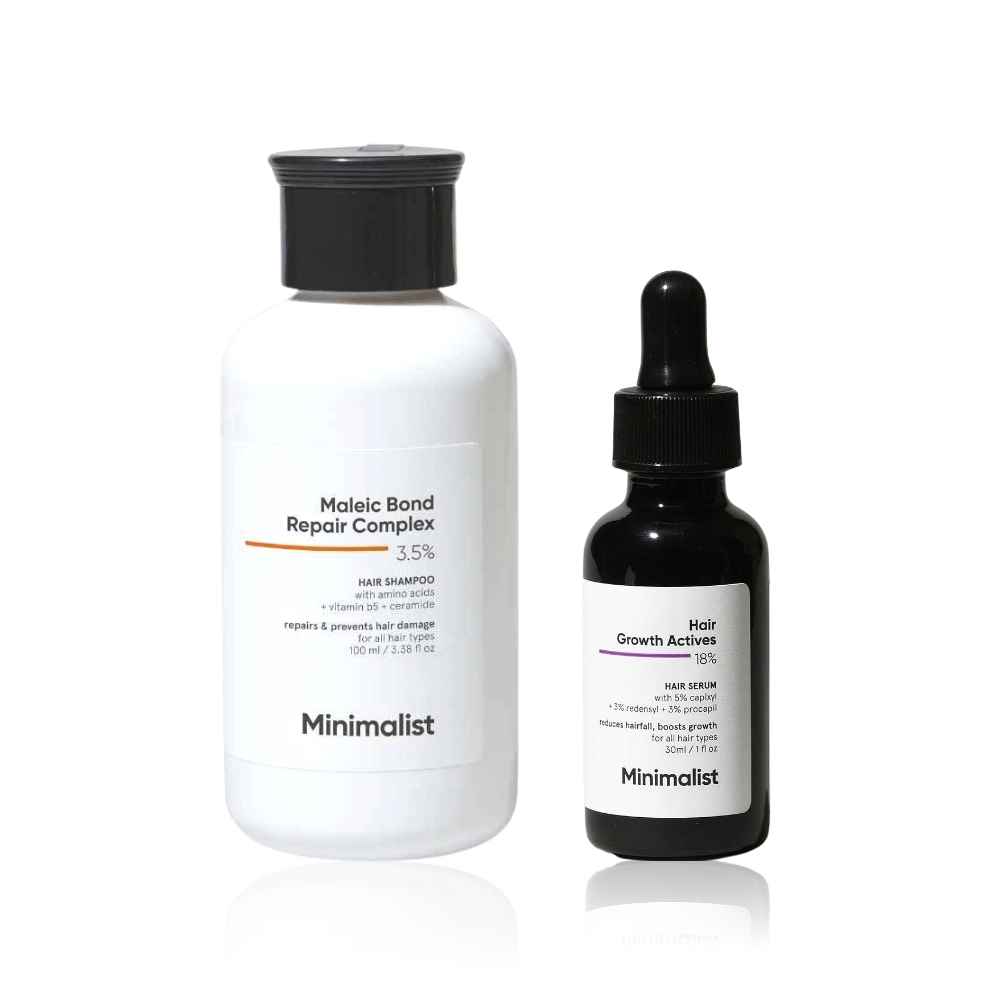 Buy Minimalist Hair Repair Shampoo (100 ml) + Hair Growth Serum (30 ml) Duo Combo of 2 - Purplle