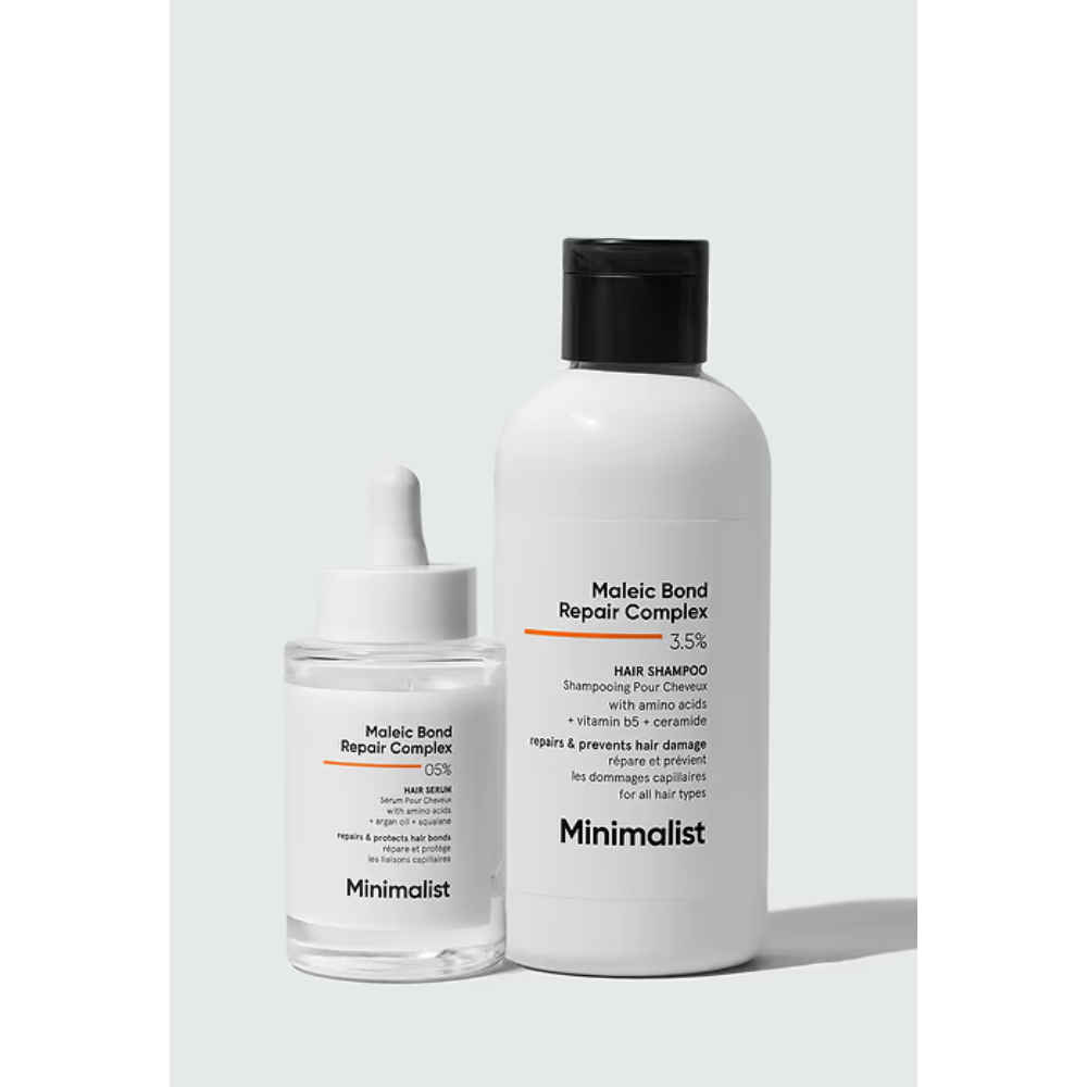 Buy Minimalist Maleic Bond Repair Shampoo (100 ml) & Serum (50 ml) Solution Combo of 2 - Purplle