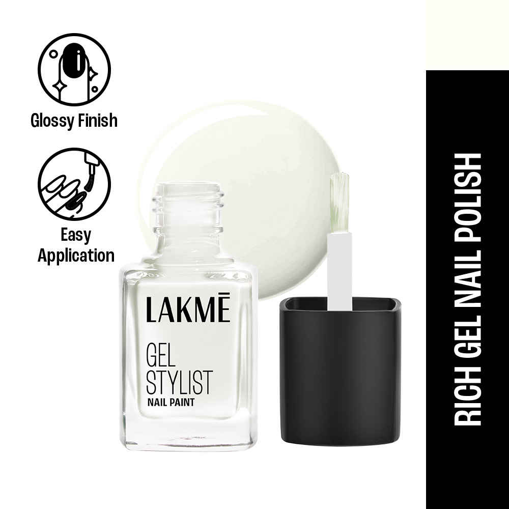 Buy Lakme Absolute Gel Stylist Nail Color, Snowball (12 ml) - Purplle