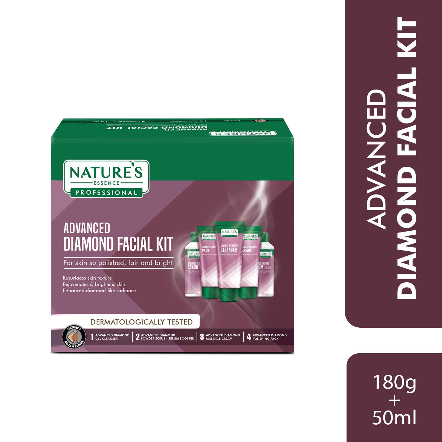 Buy Nature's Essence Advanced Diamond Facial Kit (180 gm + 50 ml) - Purplle