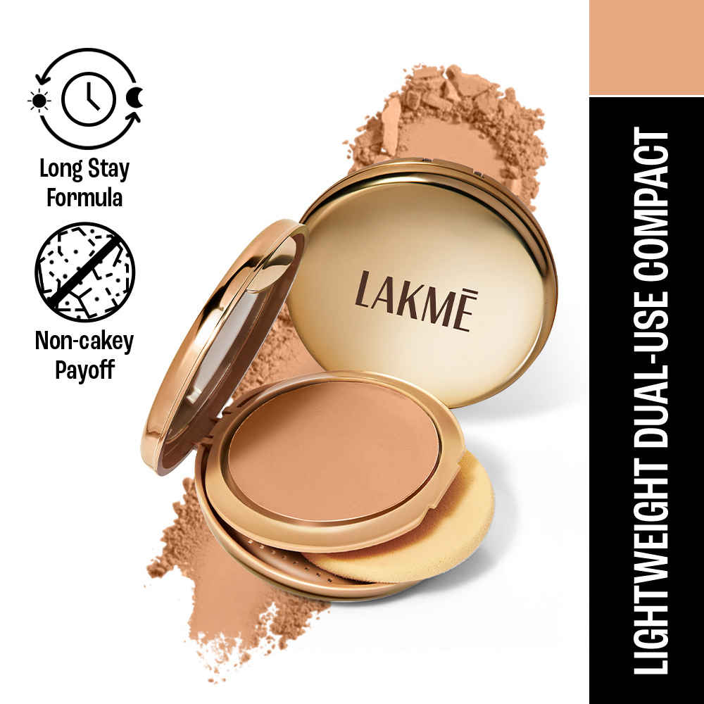Buy Lakme 9to5 Fashionista Collection Double Duty Dual Finish Compact 16 Sand,9 gm - Purplle