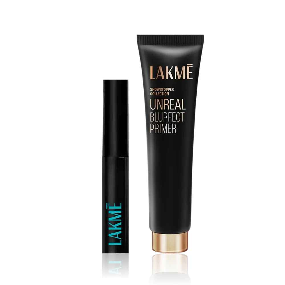 Buy Lakme Eye-Defining Essentials (Unreal Blurfect Primer – 10 gm + 9 to 5 Eyeconic Liquid Eyeliner – 4.5 ml) Combo of 2 - Purplle