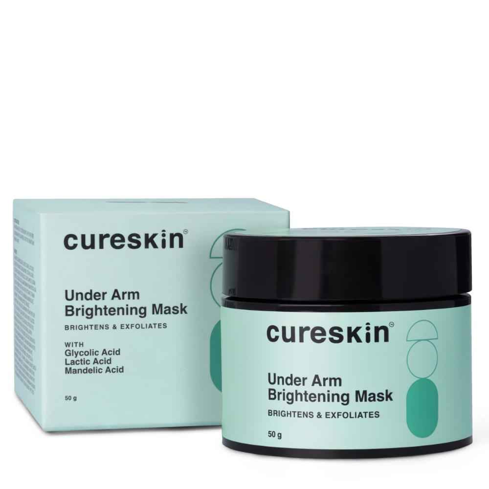 Buy Cureskin Under Arm Brightening Cream Mask with Glycolic Acid,Lactic Acid & Mandelic Acid | Dark Underarms & Hyperpigmentation | Under Arm Whitening Cream for Women & Men | Under arm Dark Removing Cream (50 gm) - Purplle