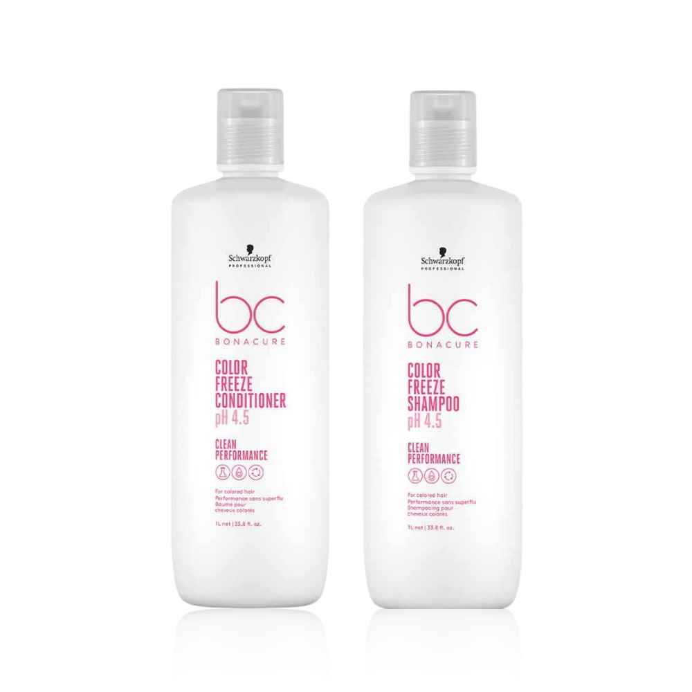 Buy Schwarzkopf Professional Bonacure pH 4.5 Color Freeze [Conditioner + Shampoo for Colored Hair 1000 ml] Combo of 2 - Purplle