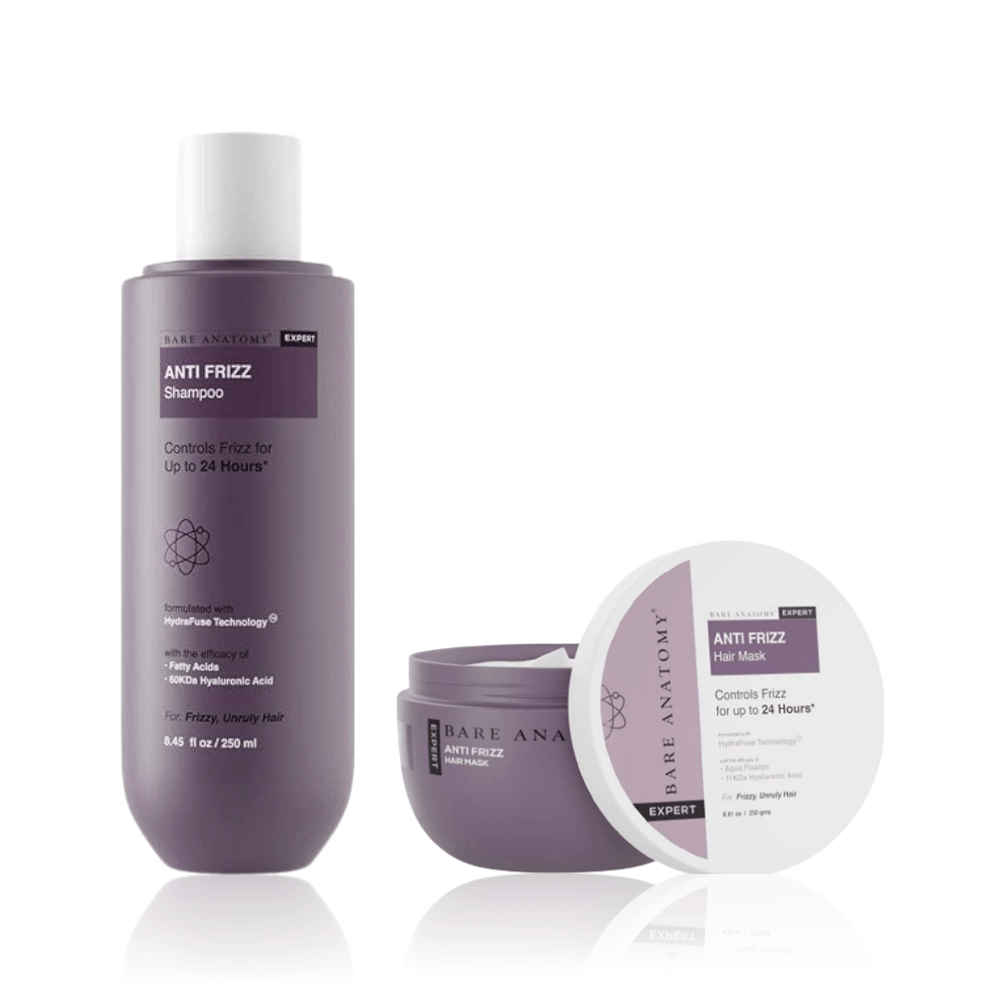 Buy Bare Anatomy Frizz Control Kit (Anti Frizz Shampoo 250 ml + Anti Frizz Hair Mask 250 gm) - Purplle