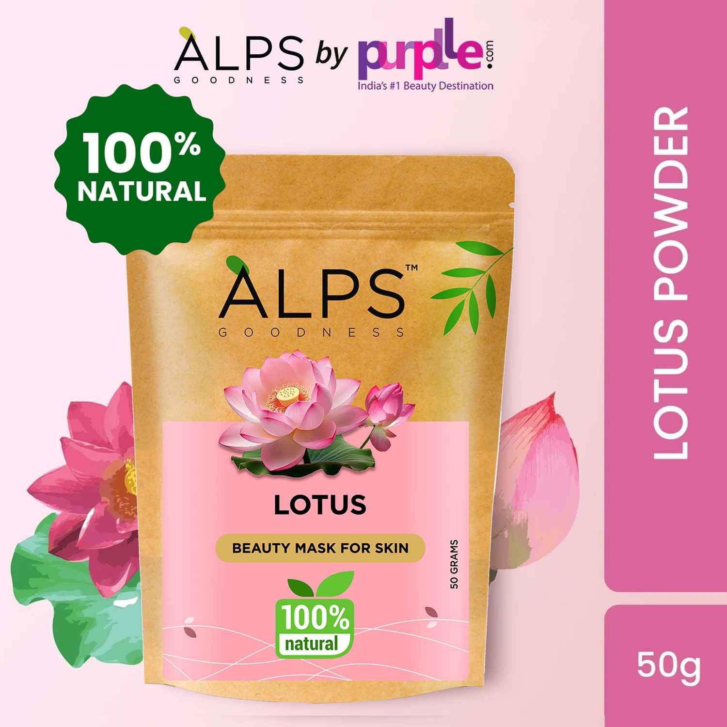 Buy Alps Goodness Powder - Lotus (50 gm) - Purplle