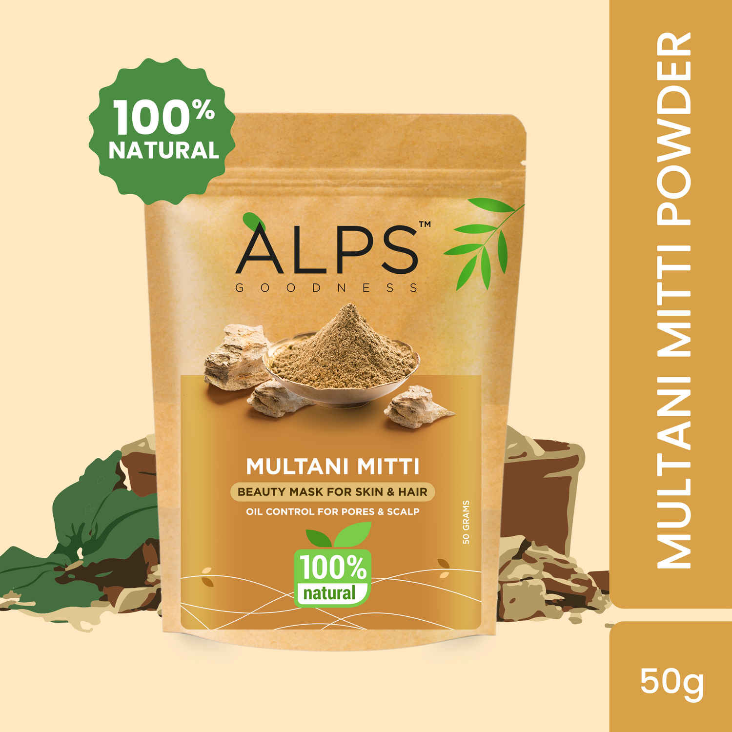 Buy Alps Goodness Multani Mitti Beauty Mask for Skin & Hair (50 gm) - Purplle