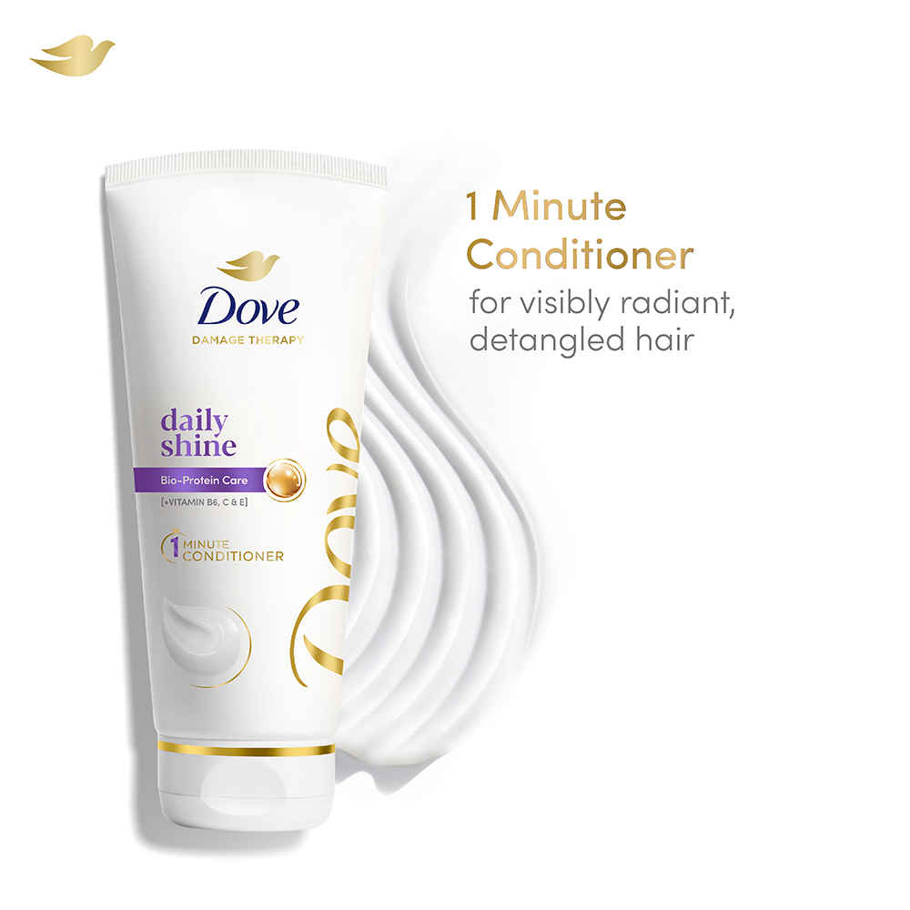 Buy Dove Daily Shine Hair Conditioner for dull frizzy hair, 80 ml - Purplle