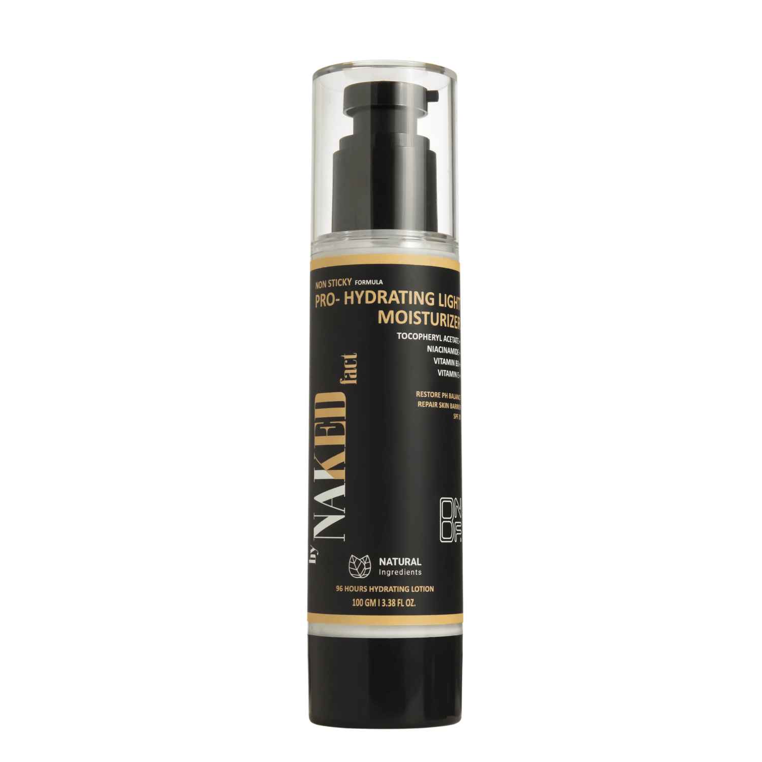Buy By Naked Fact Non Sticky Light Moisturizer For Ph Balance, Intense Moisturizing & Anti-Ageing Properties | With Niacinamide, Spf 20, Vitamin B3 & E | 96 Hours Moisturising Effect | Barrier Repair Cream | All Skin Types | 100 gm - Purplle