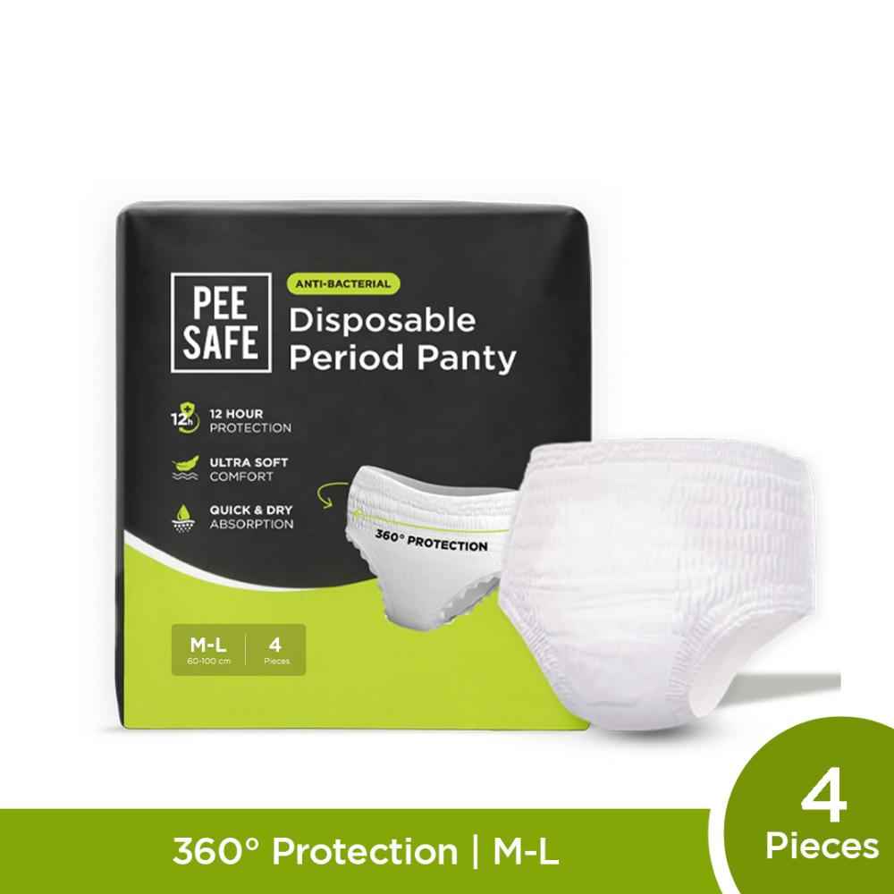 Buy Pee Safe Disposable Period Panties for Women (M-L) - 4 Pc - Purplle