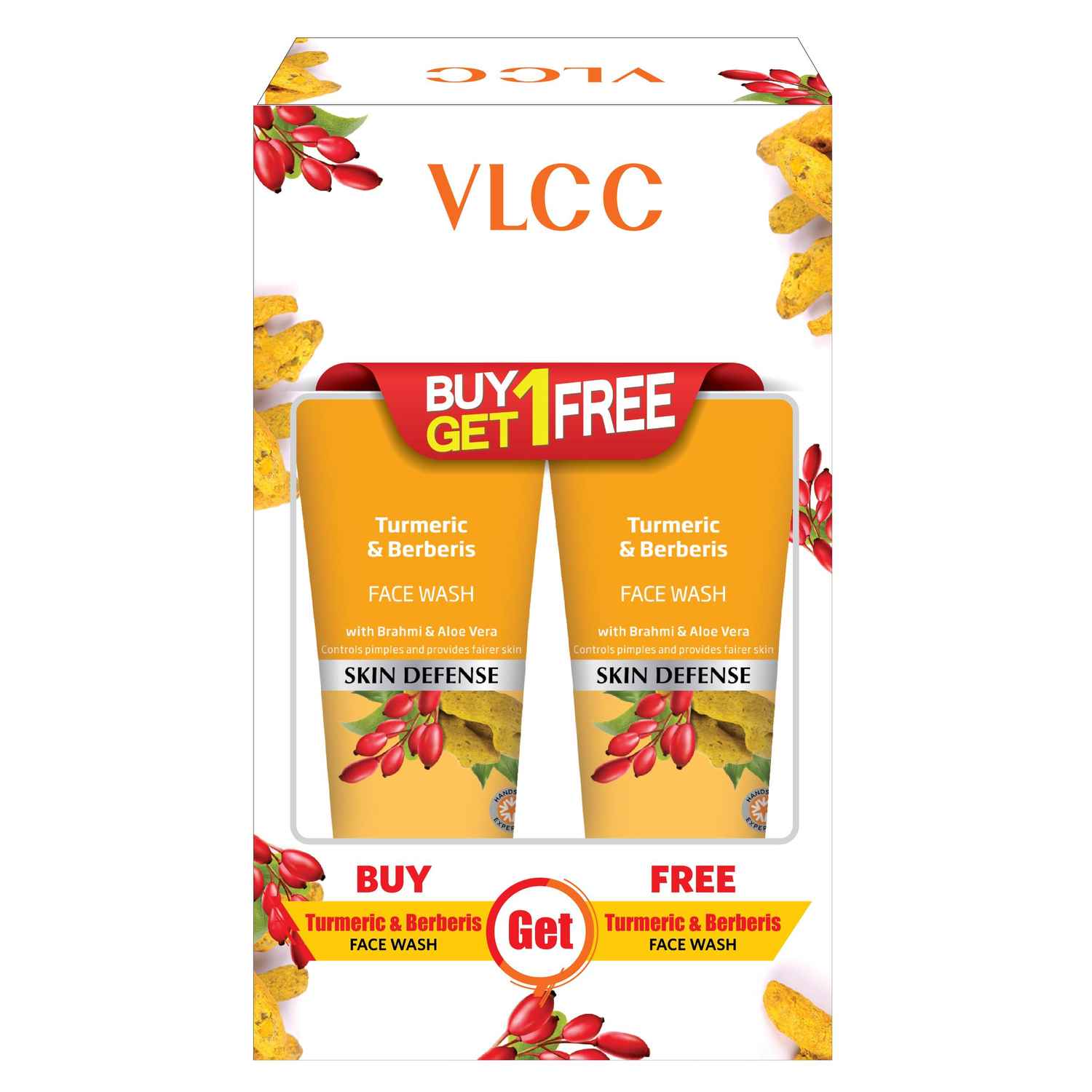 Buy VLCC Turmeric & Berberris Face Wash (150 ml) (Buy 1 Get 1 Free) - Purplle