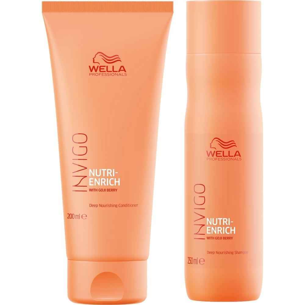 Buy Wella Professionals INVIGO Nutri Enrich Deep Nourishing Mask (For Dry And Damaged Hair) + Wella Professionals INVIGO Nutri Enrich Deep Nourishing Shampoo (For Dry And Damaged Hair) Combo of 2 - Purplle