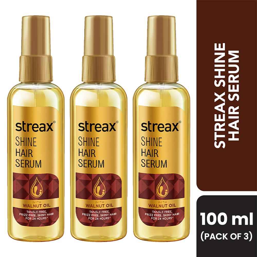 Buy Streax Hair Serum vitalised with Walnut Oil (Pack of 3) | 3 Pcs - Purplle