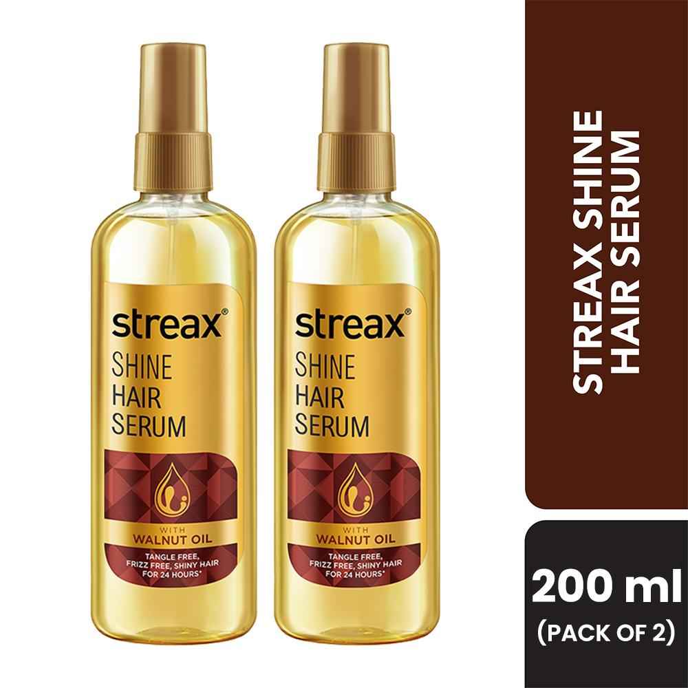 Buy Streax Hair Serum vitalised with Walnut Oil (200 ml)- Pack of 2 - Purplle