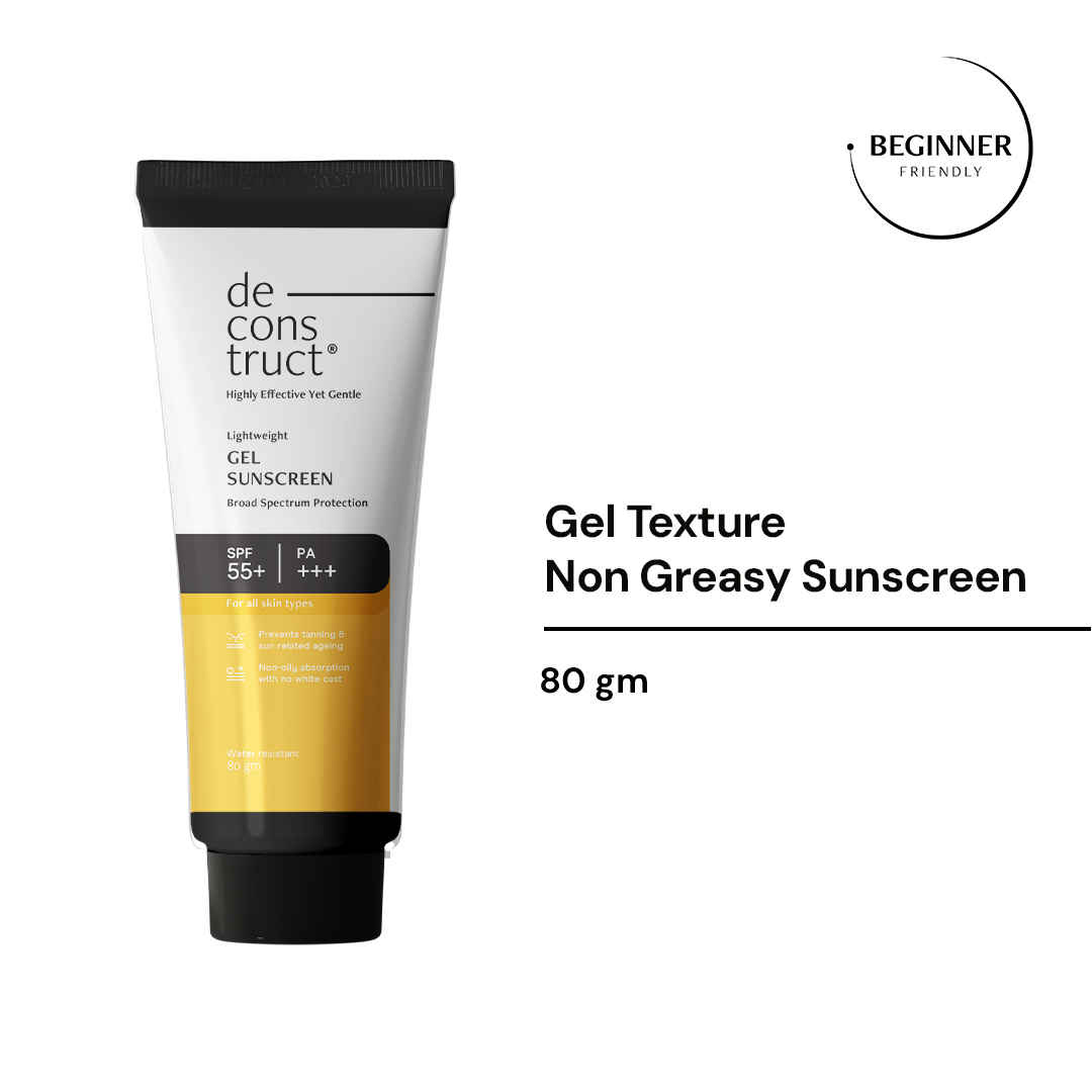Buy Deconstruct Gel Sunscreen for Oily Skin - SPF 55+ and PA+++ (80 gm) - Purplle