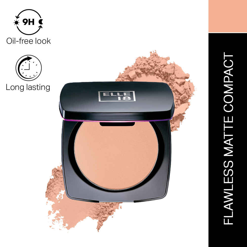 Buy Elle 18 Lasting Glow Compact, 9Hrs Oil-Free, Vitamin E and C, Matte Finish, Shell 9 gm - Purplle