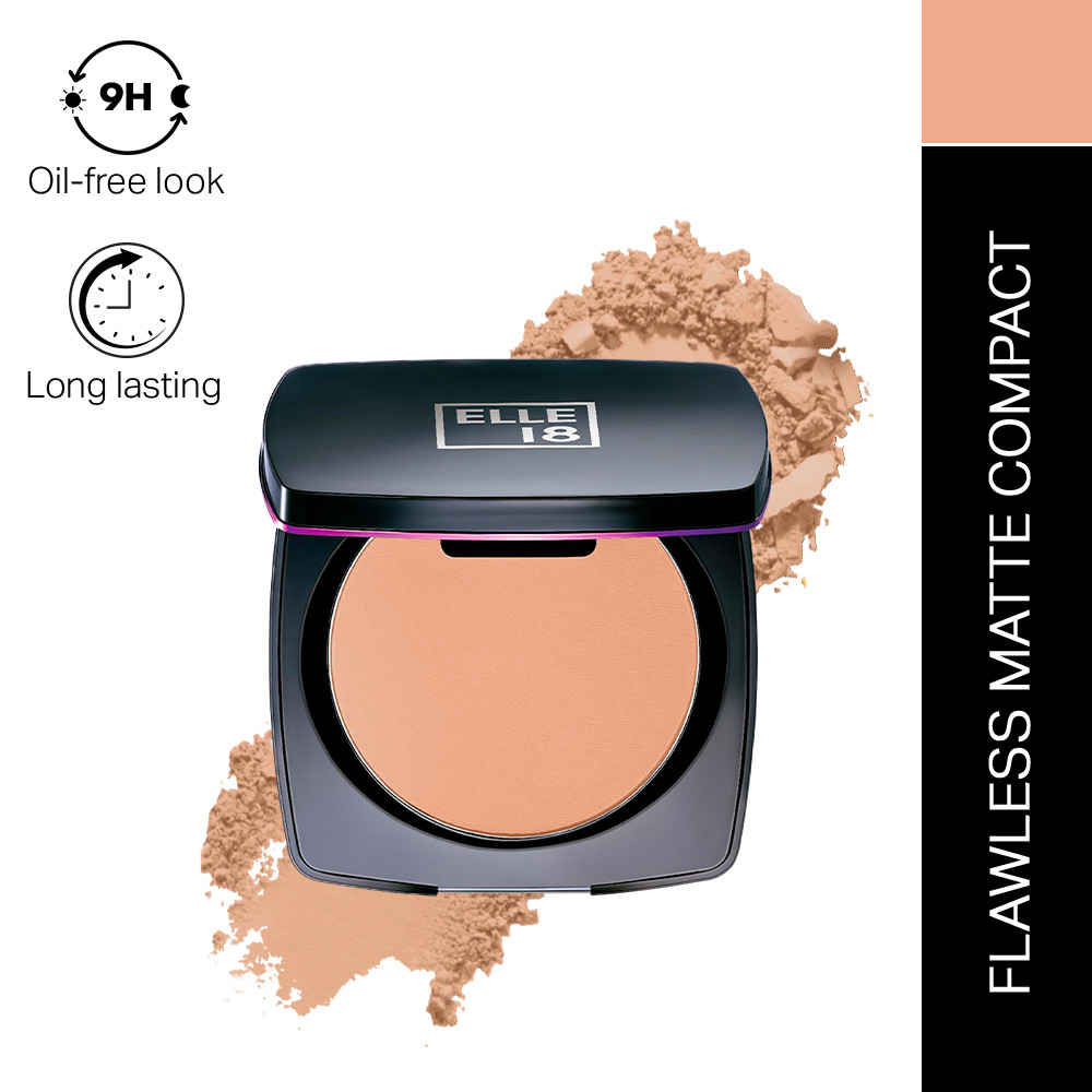 Buy Elle 18 Lasting Glow Compact, 9Hrs Oil-Free, Vitamin E and C, Matte Finish, Pearl 9 gm - Purplle
