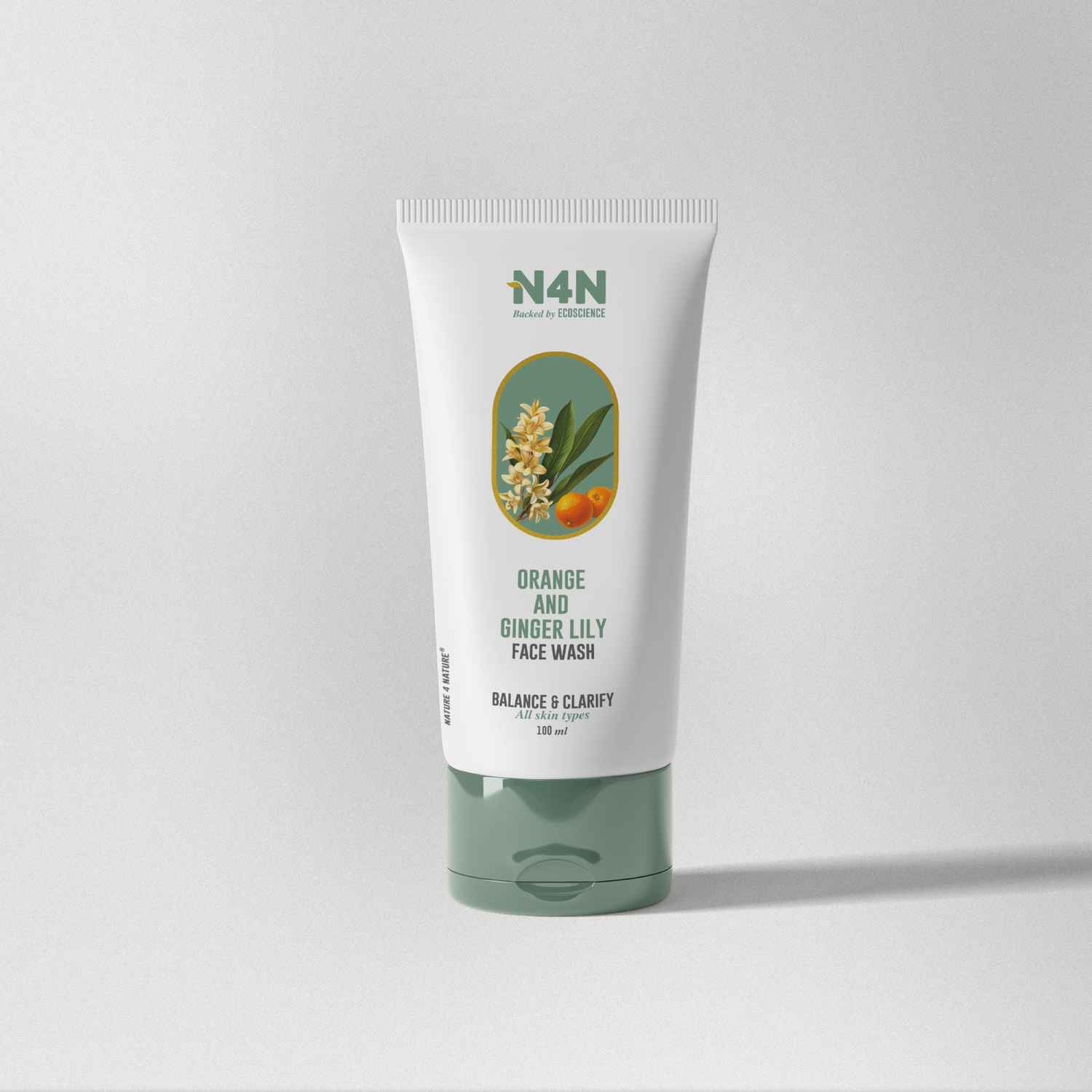 Buy Nature4Nature Face Wash with Orange & Ginger Lily – Natural Ingredients for Deep Cleansing, Brightening & Refreshing Skin – 100 ml - Purplle