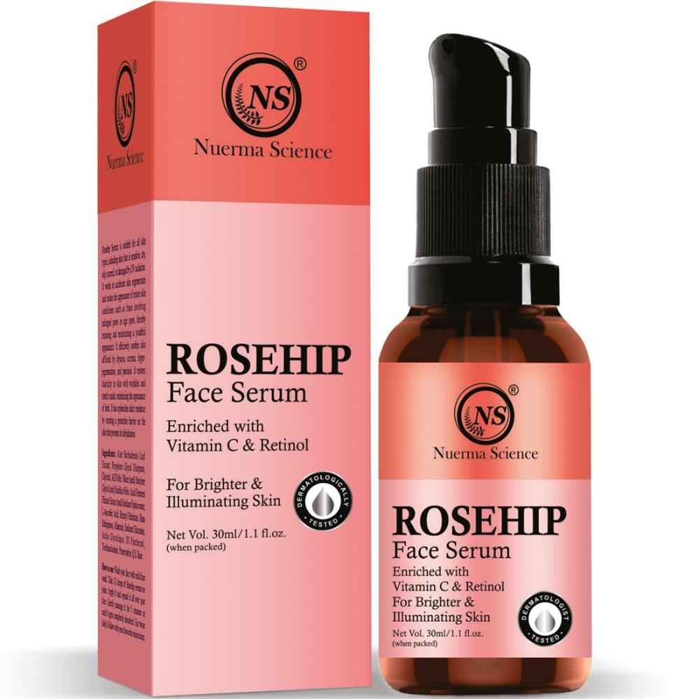 Buy Nuerma Science 15% Rosehip Face Serum with 10% Vitamin C & .5% Retinol For Illuminating Skin (30 ml) - Purplle