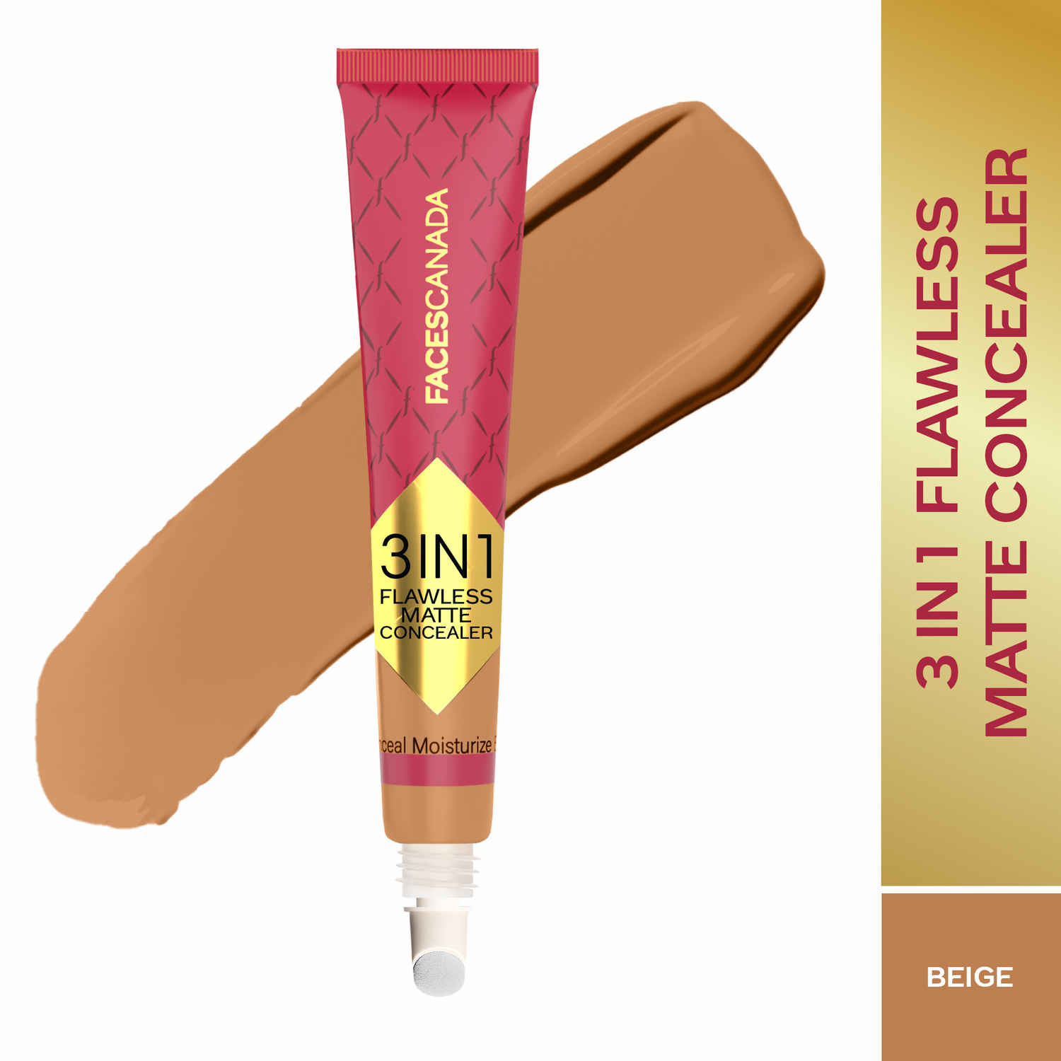 Buy FACES CANADA 3 in 1 Flawless Matte Concealer - Beige, 8 gm | Full Coverage | Long Lasting | Hydrating Concealer for Dark Circles, Dark Spots & Blemishes | Brightens Under Eyes | Lightweight & Blendable - Purplle