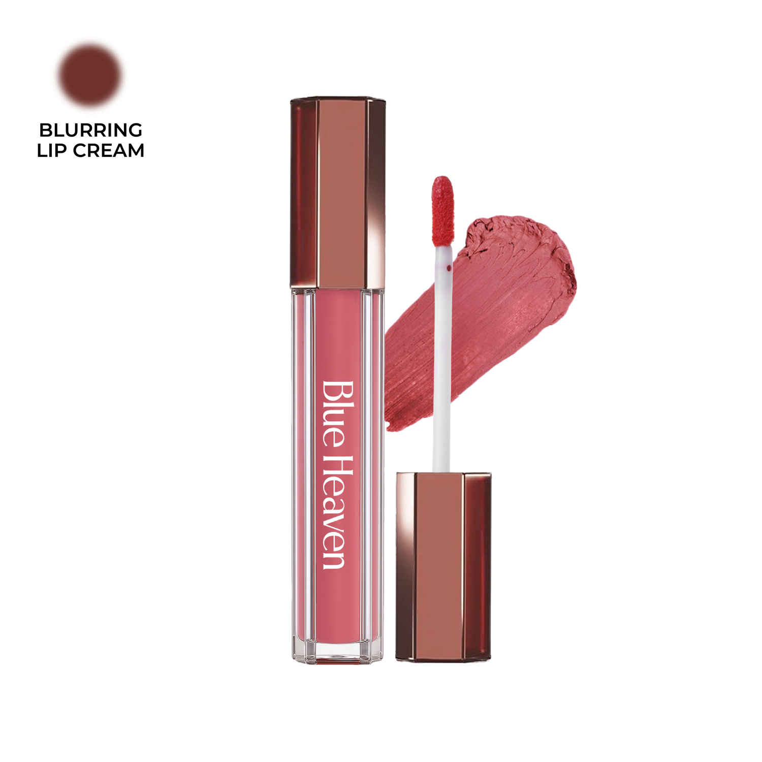 Buy Blue Heaven Roseate Blurring Lip Cream | Intense Color Payoff | Light Weight Mousse Texture | Hydrating & Plumping Liquid Lipstick for women | Enriched with Peptides, Hyaluronic Acid & Cocoa Butter, Its Roseate, 3.5 ml - Purplle