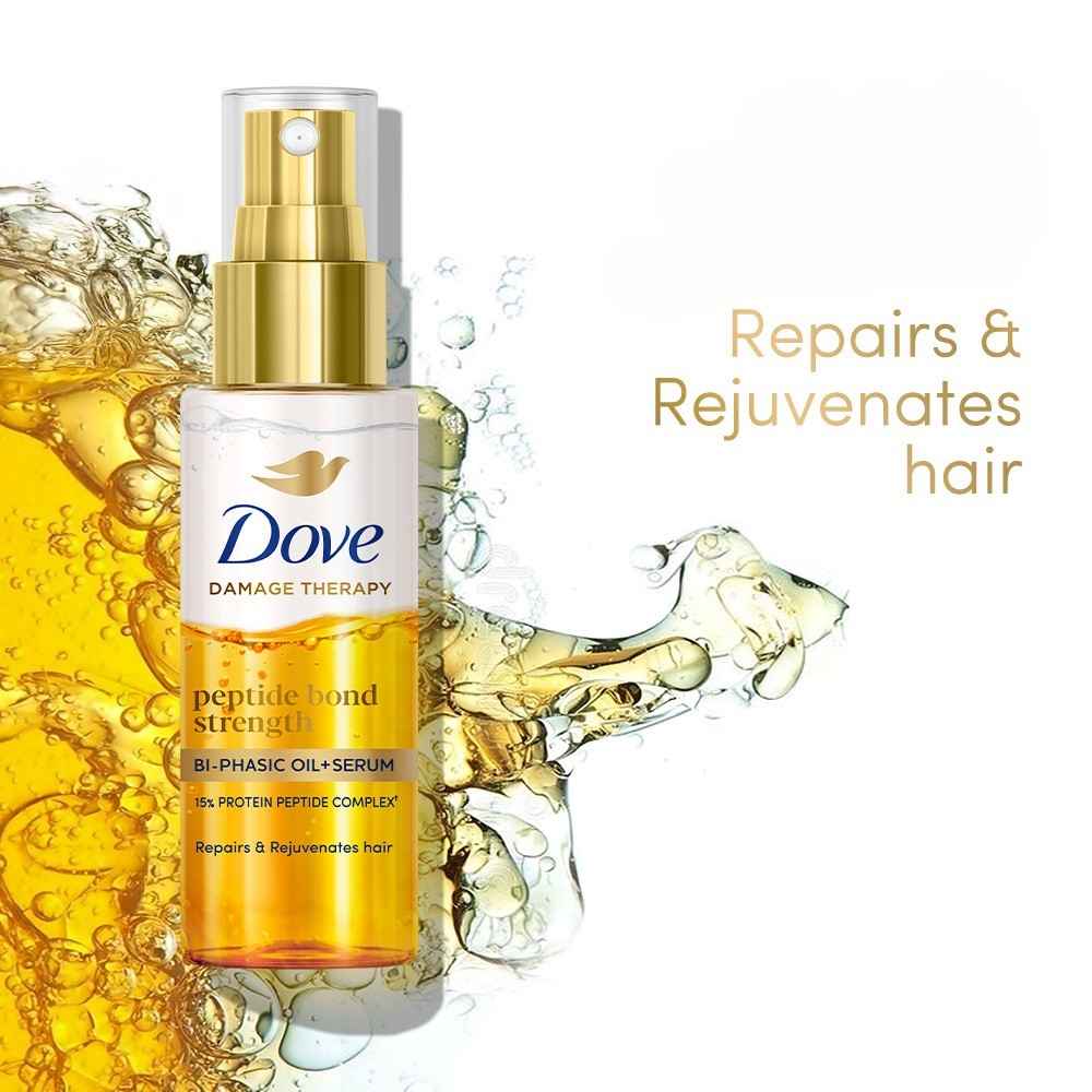 Buy Dove Peptide Bond Strength Bi-phasic Oil+Serum |50 ml - Purplle