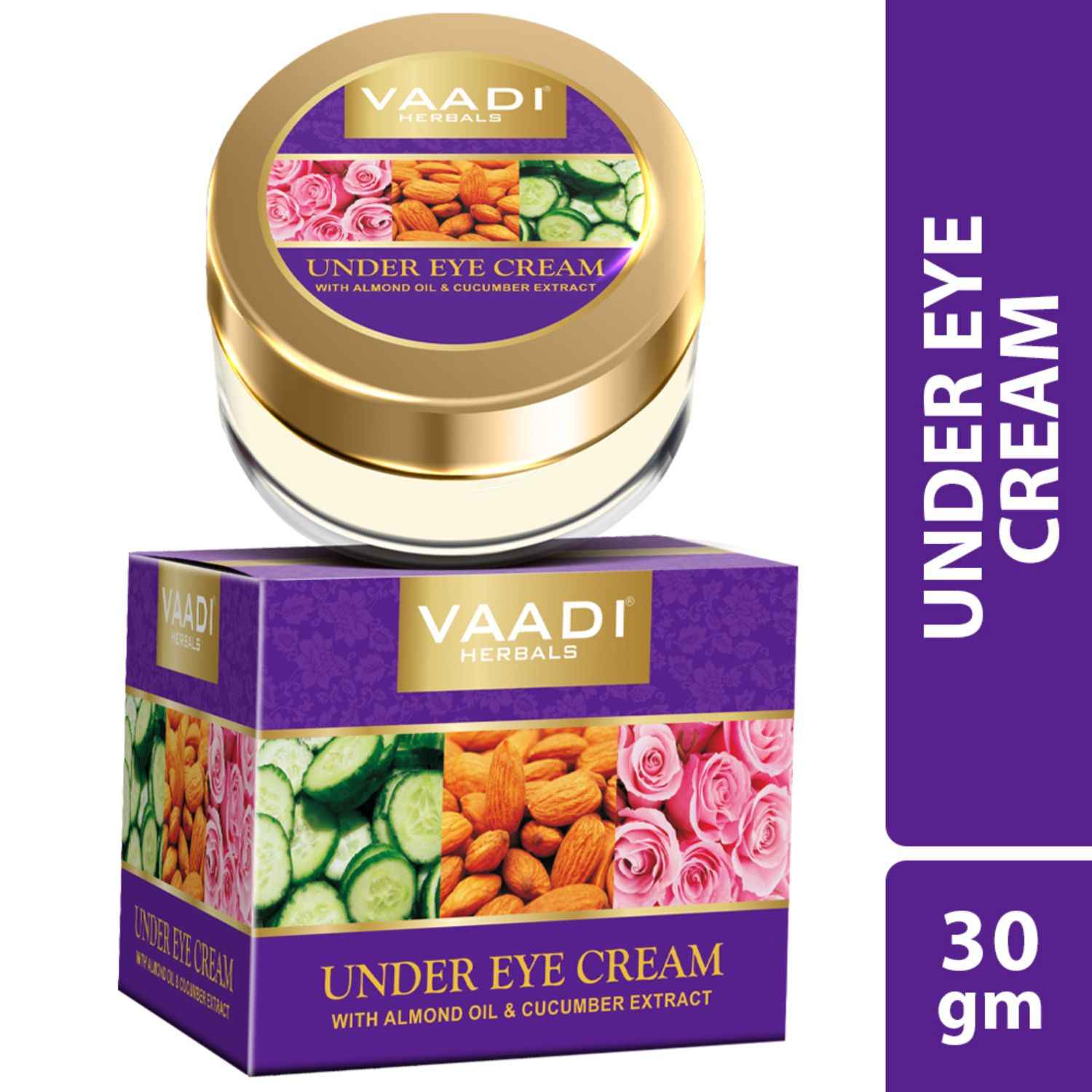 Buy Vaadi Herbals Under Eye Cream - Almond Oil & Cucumber Extract (30 gm) - Purplle