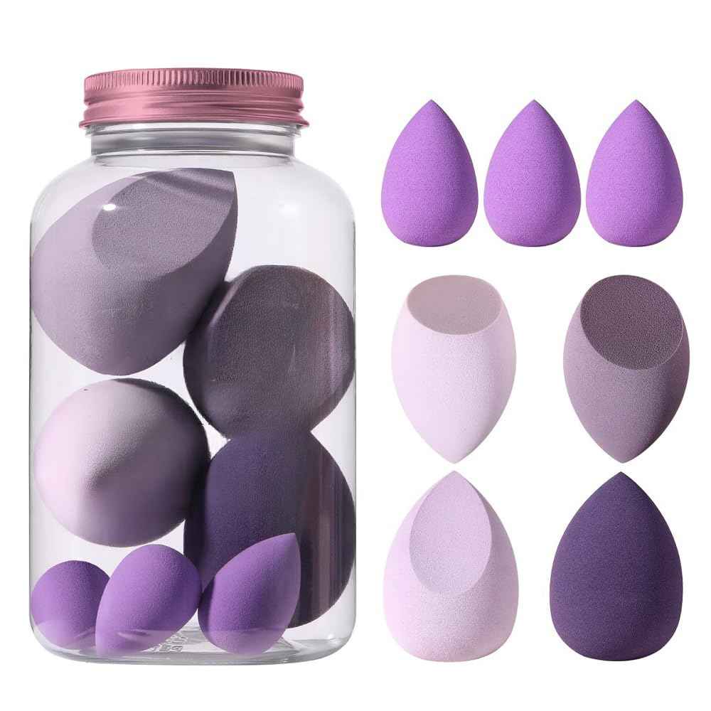 Buy Mepoint Makeup Sponge Set 7 Pcs Multi-color Foundation Blending Beauty Blender, Flawless for Liquid Creams and Powders Colour May Vary - Purplle