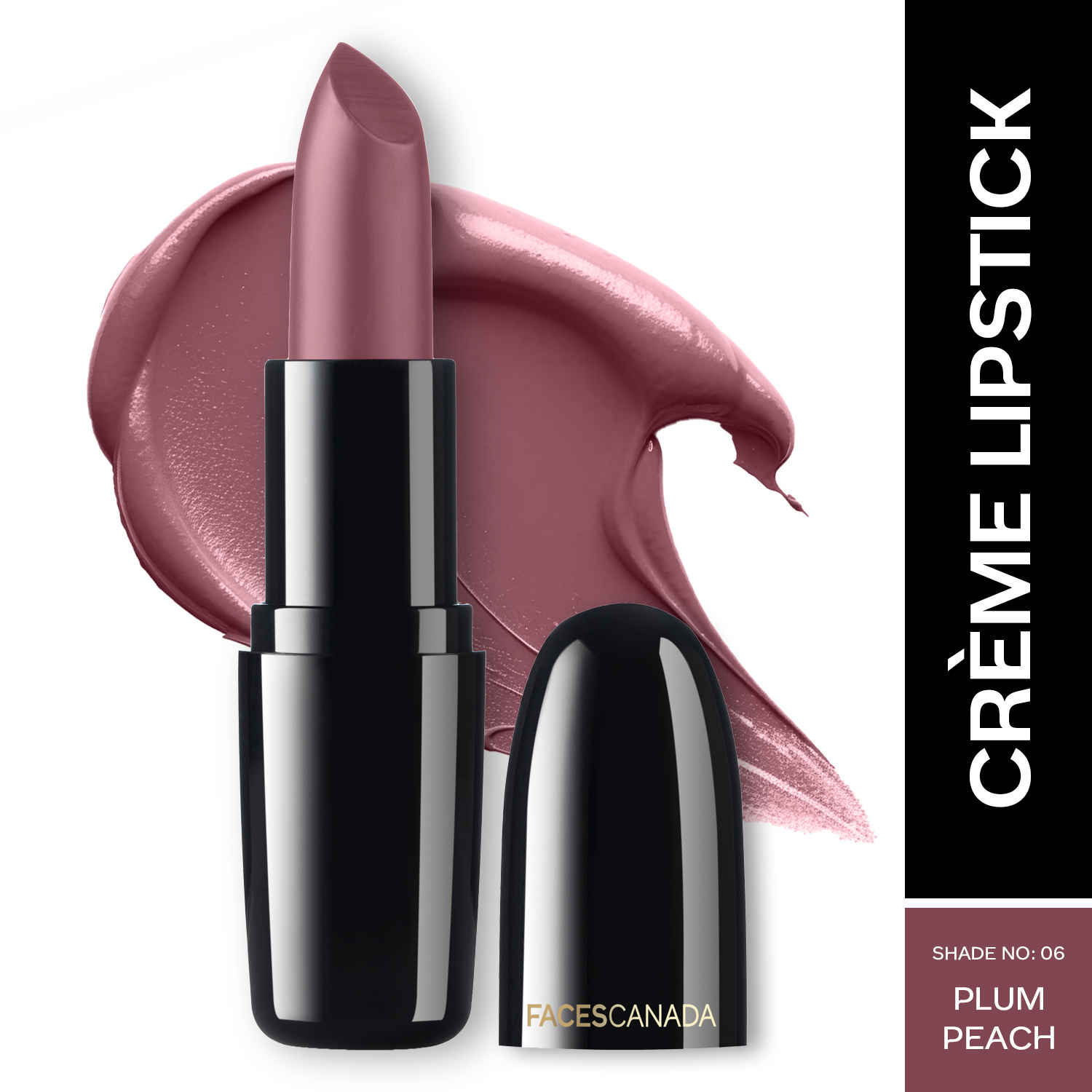 Buy FACES CANADA Weightless Creme Finish Lipstick - Plum Peach 06, 4 gm | Creamy Finish | Silky Smooth Texture | Long Lasting Rich Color | Hydrated Lips | Vitamin E, Jojoba Oil, Shea Butter, Almond Oil - Purplle