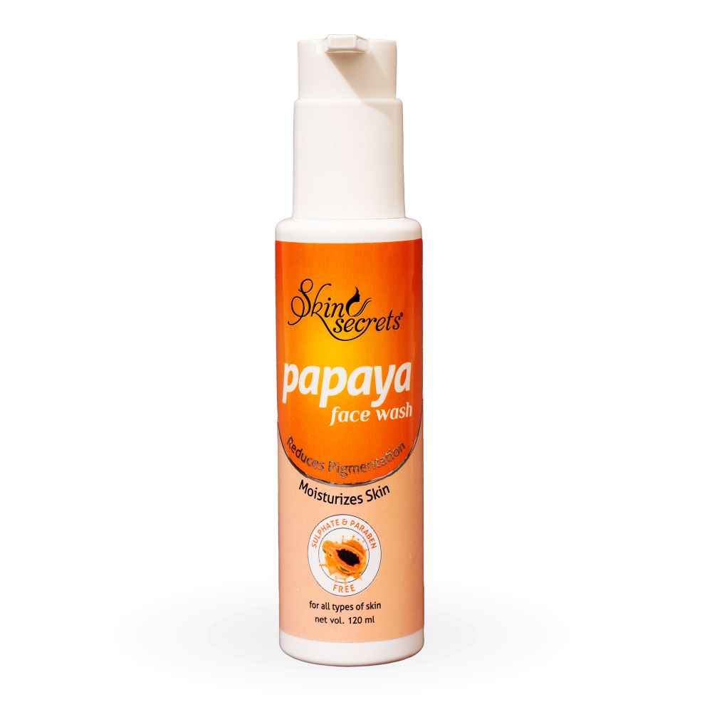 Buy Skin Secrets Papaya Face Wash with Papaya Extract for Blemish Free Skin| Paraben & Sulphate Free| 120 ml - Purplle