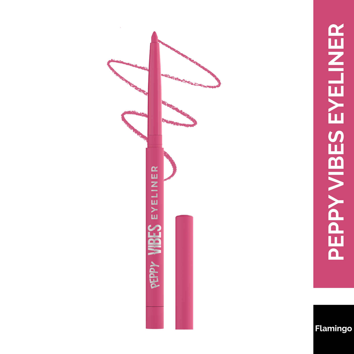 Buy Glam 21 Peppy Vibes Eyeliner 0.4 gm - Flamingo | Matte Finish, upto 10 Hours Stay, Smudge & WaterProof - Purplle
