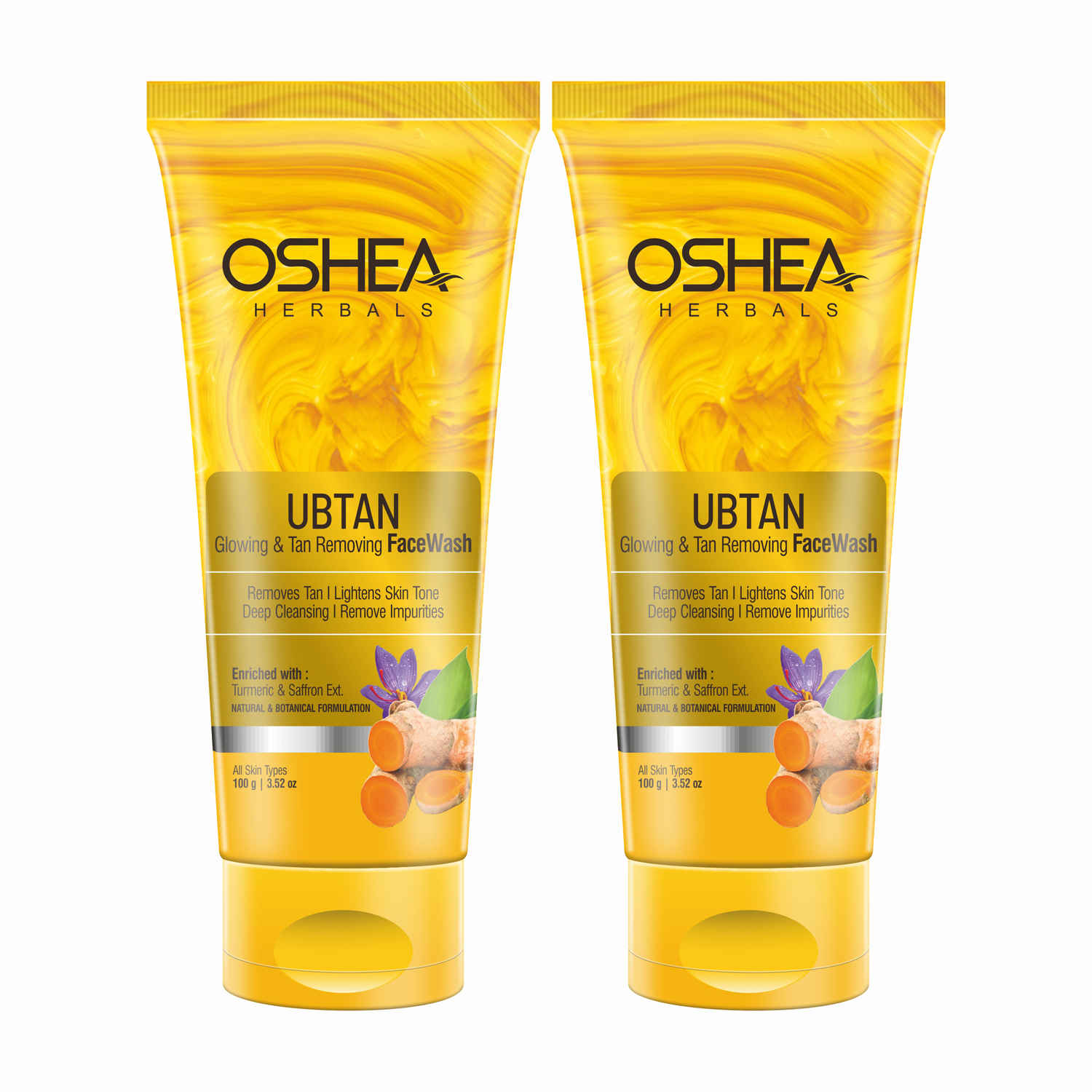 Buy OSHEA HERBALS UBTAN GLOWING & TAN REMOVING FACEWASH (Pack of 2 ) - Purplle