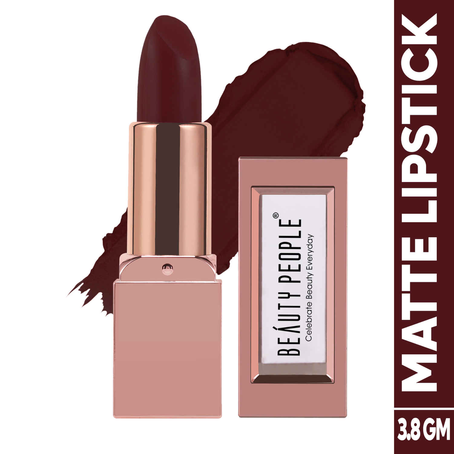 Buy Beauty People Glorified Gold Lipstick|Vitamin-E & Avocado Oil|Matte Finish|12-Hrs Long Stay Lipstick|3.8 gm (Cherry Darling, 3.8 gm) - Purplle